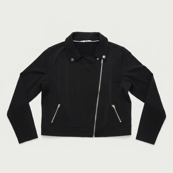 Candies Jackets & Blazers - Black Candies Lightweight Knit Zip Moto Jacket Size XL